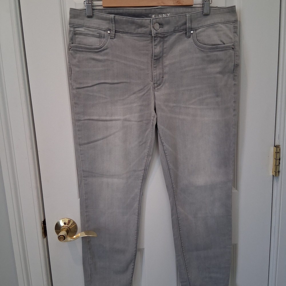 White House Black Market Gray Ankle Jeans